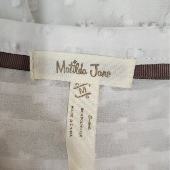Matilda Jane Friends Forever Renae Long Sleeve See Through Button Down Top M - Picture 8 of 8